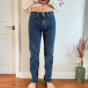 Levi 505 Classic Straight Leg Dark Wash Jeans